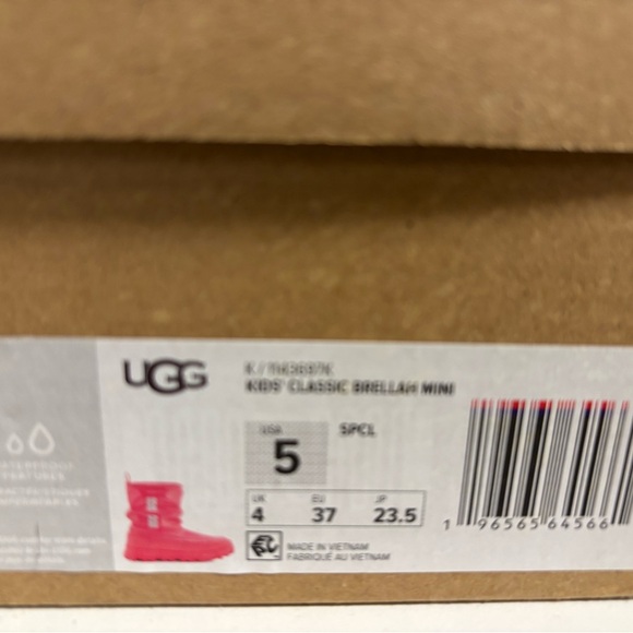 UGG NEW unisex Brellah rain boots youth 5/women’s size 7 - Picture 5 of 6